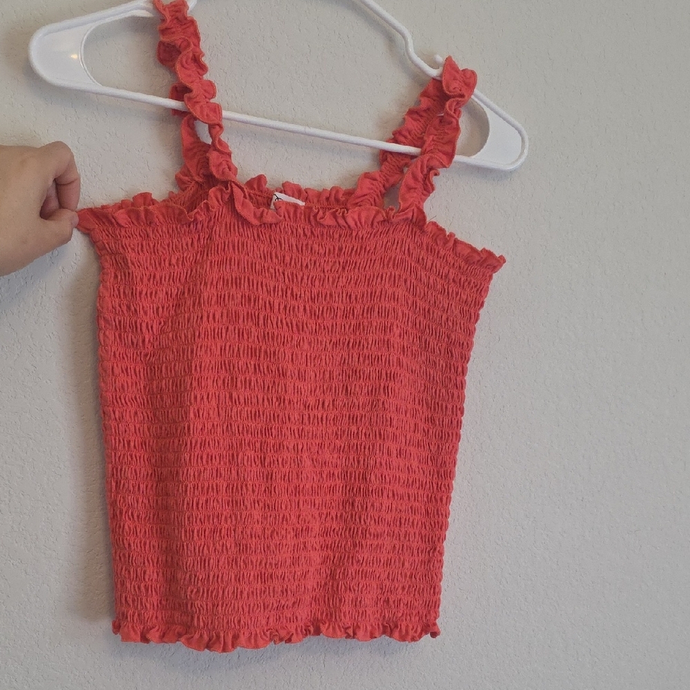art class Coral Ruffled Camisole